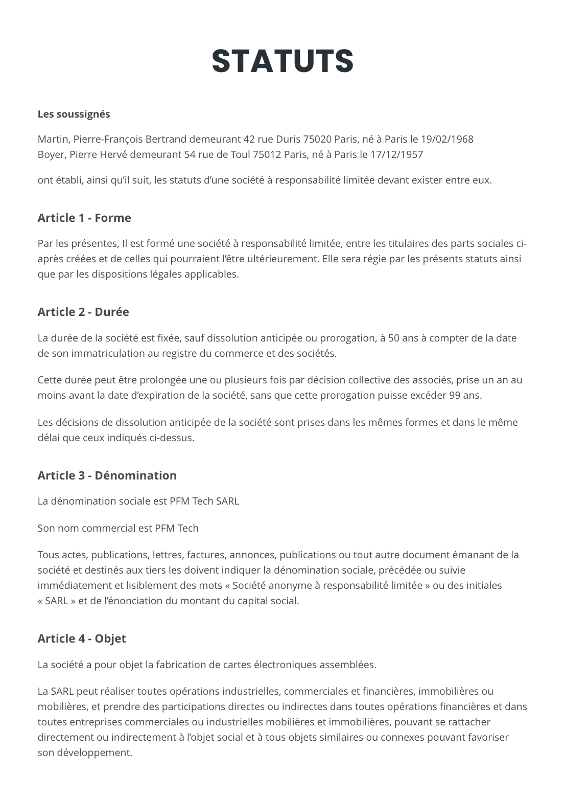 Statut Pdf Comment rédiger les statuts ? | Infonet